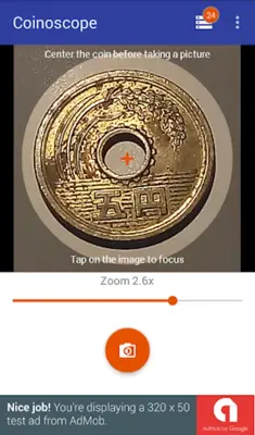 Coinoscope Coin identifier android App screenshot 1