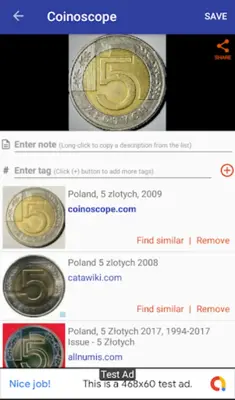 Coinoscope Coin identifier android App screenshot 5